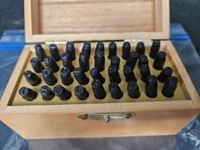 MACHINIST 1/4" LETTER  NUMBERS PUNCH STAMPING SET W/BOX TL2581 