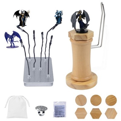 Miniature Painting Handle Set 6 PCS Alligator Clip Sticks Metal Box Hobby