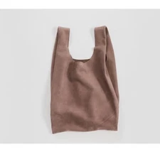 BAGGU Medium Taro Nubuck Bag Mauve Leather Simplistic Purse USA Modern RARE