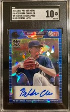 2021 Pro Set Metal ‘89 Design Bubba Chandler Blue Crystal Auto /25 Pirates SGC10