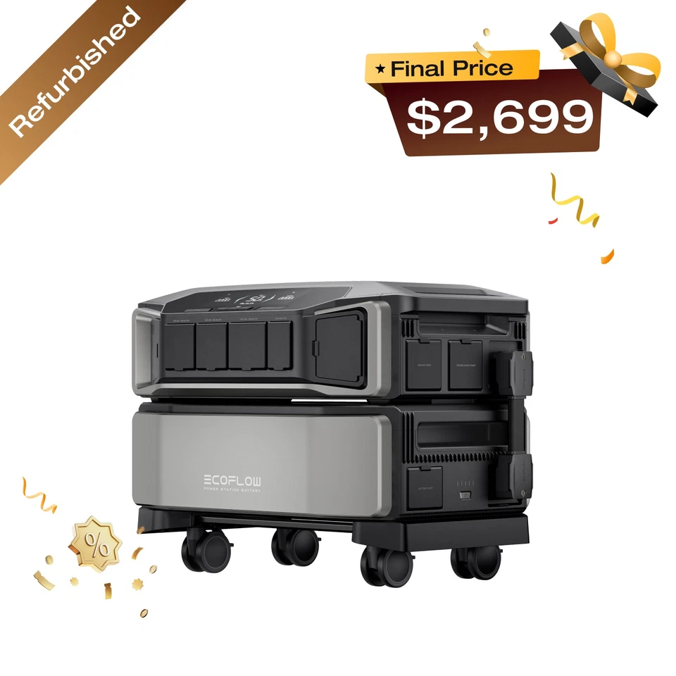 EcoFlow DELTA Pro Ultra 6kWh Power Station LiFePO4 Battery Certified Refurbished