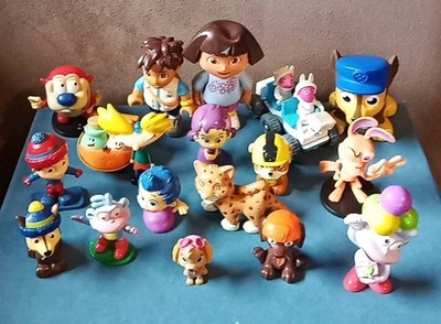 Lot of 18 Nickelodeon Figures Dora Backyardigans Paw Patrol Blues Clues Stimpy