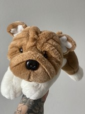 Vintage 1992 Purr-fection MJC Bulldog Plush Stuffed Animal Dog realistic