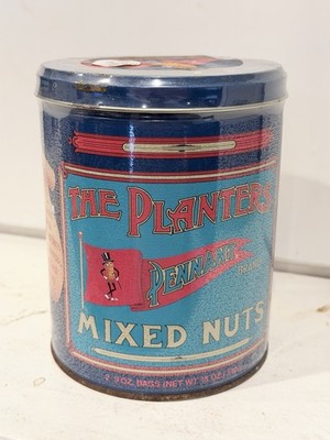 1989 Planters Pennant Mixed Nuts unopened tin Mr. Peanut Rare Salesman Sample