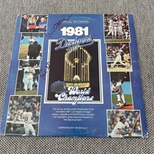 Vin Scully autographed 1981 Dodgers World Series Champions Vinyl Record Album