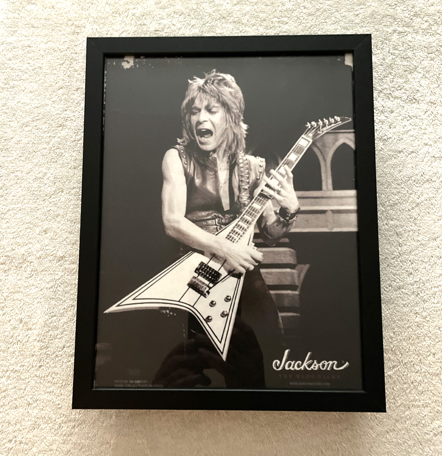 Jackson Randy Rhodes Randy Rhoads And His Jackson Framed Picture 8.5x11 Collectible ...