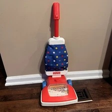 1997 Fisher Price Toddler Sz Push & Puff Play Pretend Vacuum Cleaner Beads Vtg