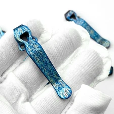 Titanium Pocket Clip Back Folding Knife Part for Emerson/ProTech Deep Carry Clip