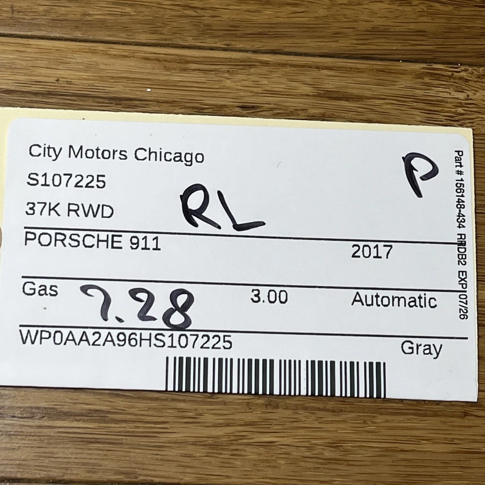 Porsche 911 2012-2019 cupé hebilla de cinturón de seguridad trasero izquierdo 99180318500 OEM Foto 2 de 4