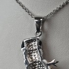 Kirks Folly Snowman Crystal Rhinestone Pendant Necklace Silver Plated Christmas — photo 6