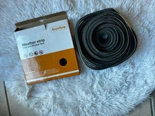 New Bruiefpap 39.4FT Grey Brush Weatherstrip, Self-Adhesive Door Window Seal(AP)