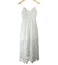 ASTR The Label White Lace A-Line Midi Dress Size Small Romantic Cottagecore