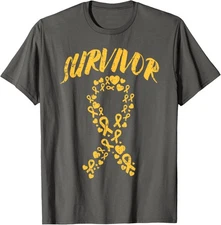 Childhood Cancer Ribbon Survivor Awareness Ribbon Unisex T-Shirt