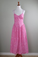 ROLLER RABBIT X TARGET NWT Pink Paisley Floral Print Shirred Midi Dress Size XS