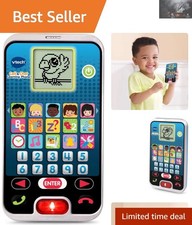 Vtech Black Learning Phone for Toddlers - Educational Apps Include Music  Games