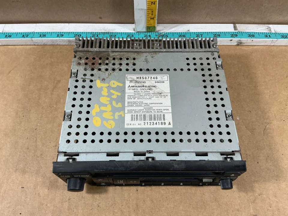 2002-2003 Mitsubishi Galant Radio Receiver CD Player MR587248 OEM - Image 4 of 4