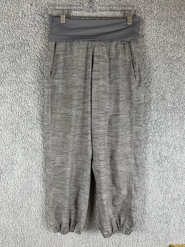 Lululemon Women's 4 Gray Post Power Crop Foldover Waist Yoga Lounge