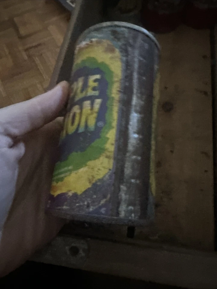 Purple Passion  Flat Top Vintage Can Metal Tin RARE - Image 2 of 4