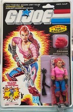 VINTAGE GI JOE 1985 COBRA DREADNOK ZARANA MOC 34 BACK FRIDGE OFFER  NO EARRINGS