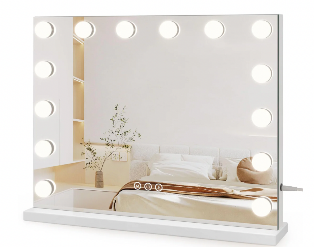 Dripex Hollywood Vanity Mirror with Lights, 50×42cm Large Lighted Makeup Mirror