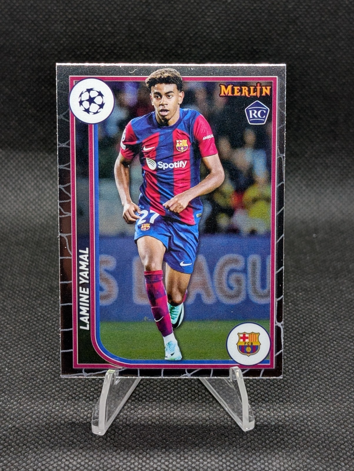 2023-24 Topps Merlin UEFA Club Competitions Lamine Yamal Rookie Card #27 