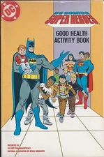DC Super Heroes Good Health Book -  2 Copies    Batman   Wonder Woman  Superman