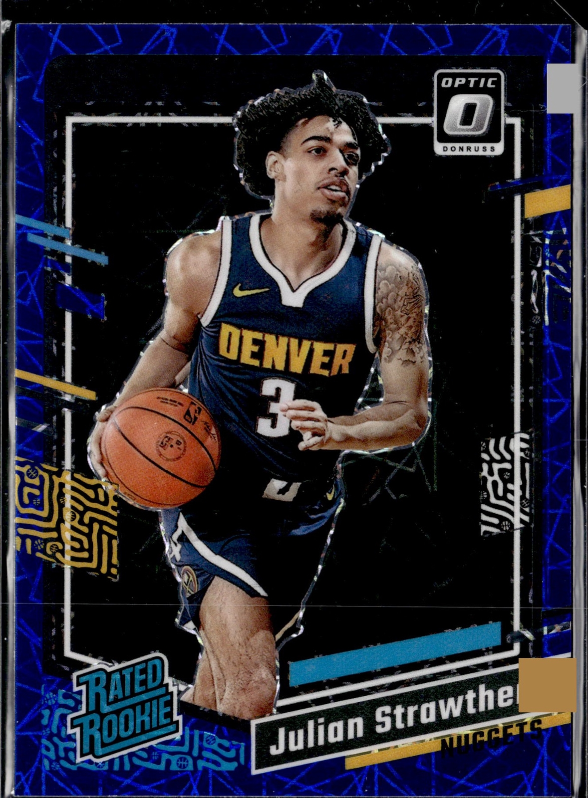 2023-24 Donruss Optic #238 Jordan Hawkins Blue Velocity Prizm Rated Rookie