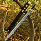 Vikings Valhalla Norseman sword In Damascus Steel Full Tang Battle Ready Sword