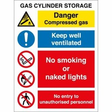 Gas Cylinder Storage Signs