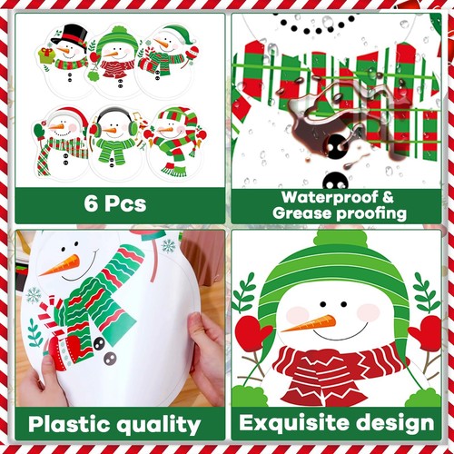 Christmas Placemats Table Placemats Set Of 6 Plastic Table Mats Decoration For H - Picture 3 of 7