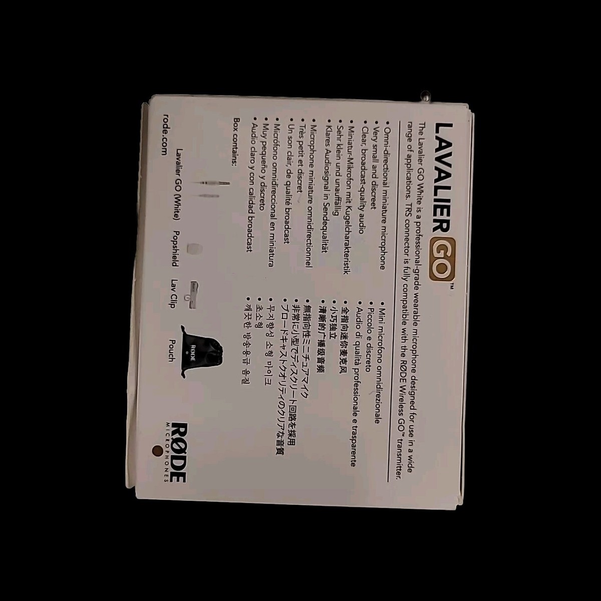 SEALED Rode Lavalier GO Professional-Grade Wearable Microphone