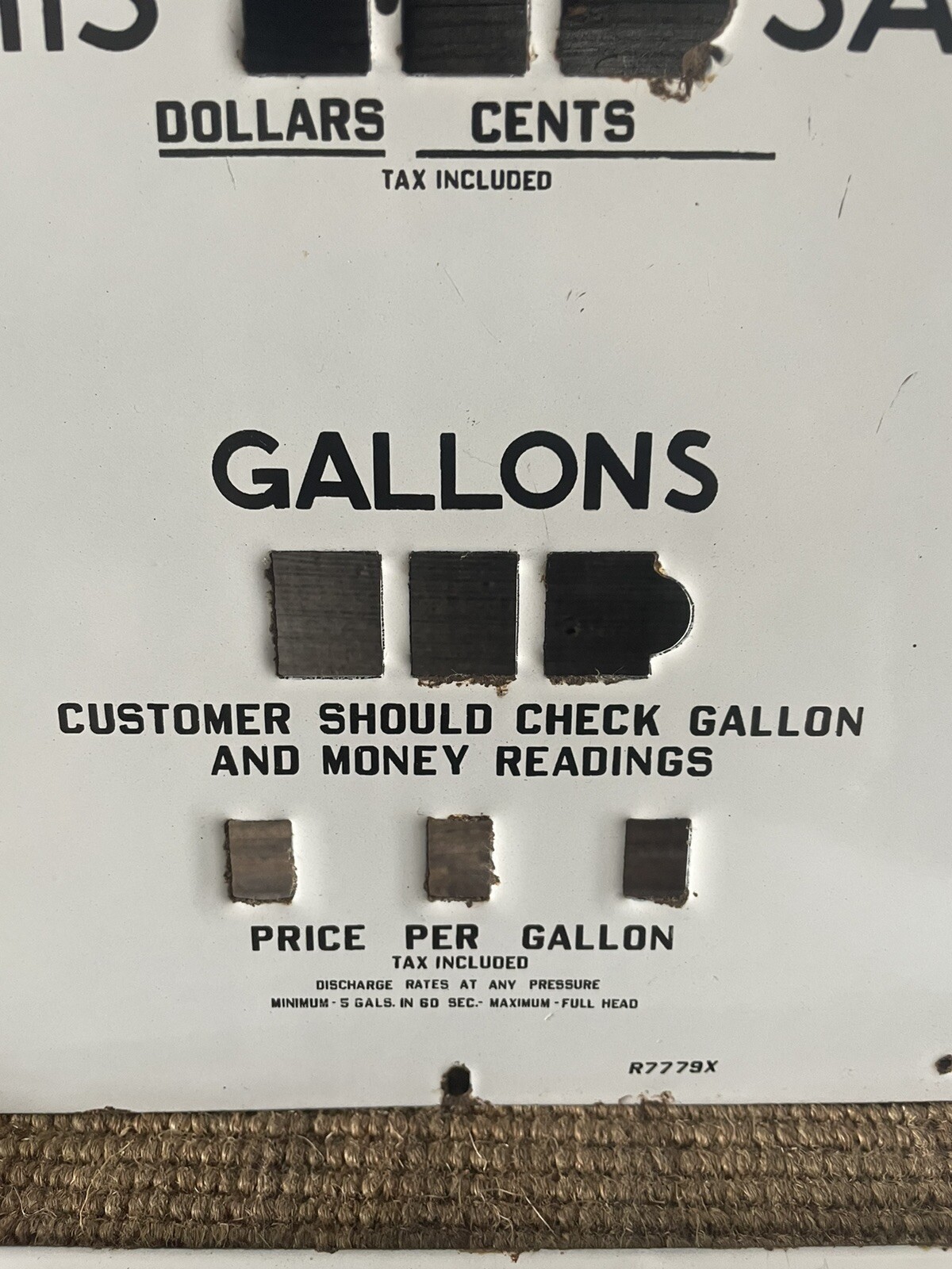 Vintage Gilbarco Gas Pump Parts Porcelain Face Plates Gilbarco Service Station eBay