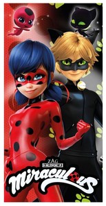 Détails Sur Serviette De Plage Miraculous Ladybug 100 Coton Neuf Drap De Bain Chat Noir