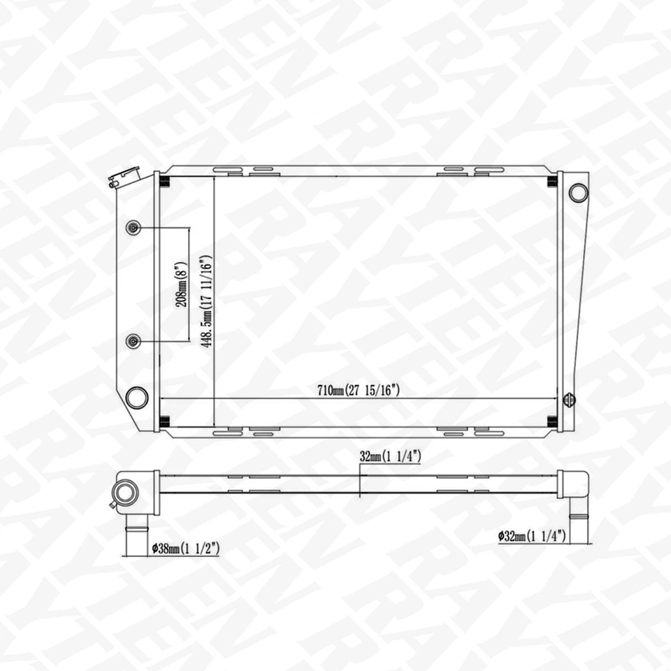 Radiador apto para Ford LTD Crown Victoria Lincoln Mark VI Town Car Mercury Grand Foto 3 de 4