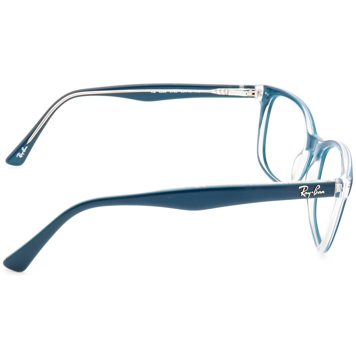 Ray-Ban RB5285 5763 Blue Teal Square Eyeglasses Frames with Case 53-19-145 Ray-Ban RB5285 Optics Glasses, Prescription Eyeglasses with  main image 3