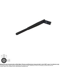 Antenna SMA RP WiFi Omni Directional 158mm 3dBi 2.4GHz 5GHz Hawking SKU 151946