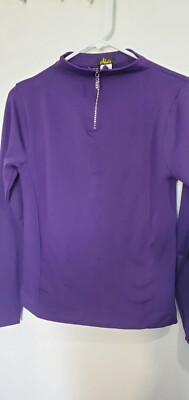 Purple Workout Pullover Track Jacket for Running/Yoga - She's Fashion NWT Small