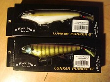 Black Dog Bait Co G2 6 inch Lunker Punker choose 2 color Bluegill Black Dog Shad