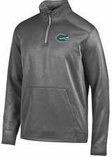 Florida Gators Mens Grey Champion Synthetic Quarter Zip Sweatshirt