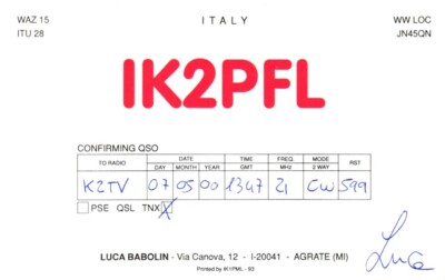 Italy IK2PFL QSL Radio Postcard