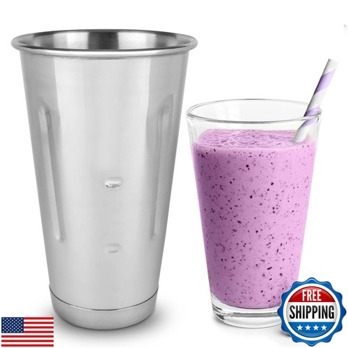 EHOMEA2Z Malt Cup Stainless Steel Ice Cream Milkshake Commercial Grade 30 oz