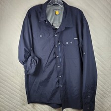 NEW Eddie Bauer Shirt Men  s XLT Blue Exploration Button Down Outdoor MSRP 80