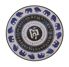 2 Pcs of Feng Shui Blue Rhino Elephant Anti Burglary Violence Window Sticker