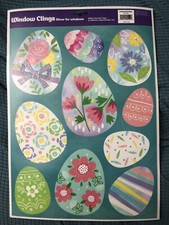 EASTER Window Clings Colorful PASTEL EASTER EGGS
