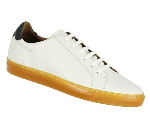 THE MEN'S STORE AT BLOOMIES Low Top Cupsole Sneakers sz 13 White Blue