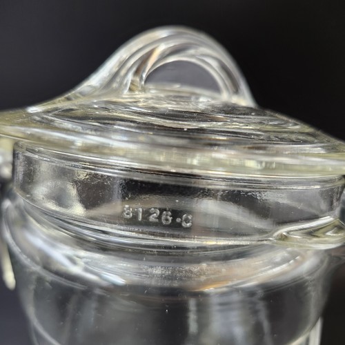 Pyrex Flameware 1950s Six Cup Coffee Pot 7826 Straight Handle (Pot & Lid Only) - Picture 12 of 15