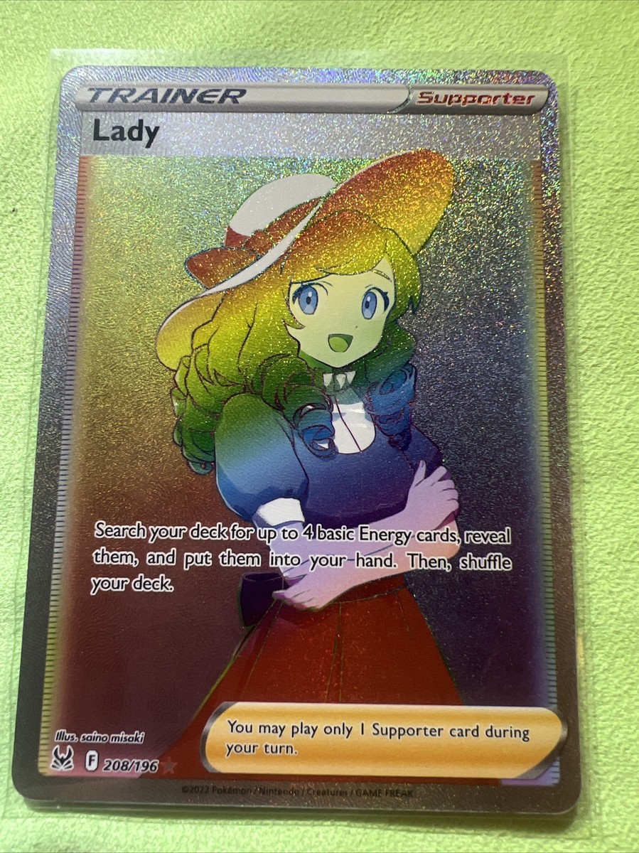 lady trainer pokemon card price - Trainer Form Pokmon Card Lady Trainer 208/196