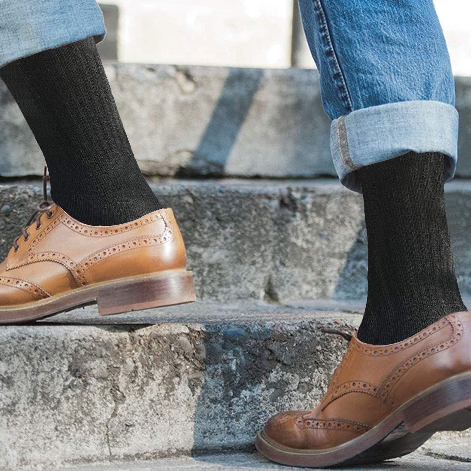 48 PK Mens Wholesale Bulk Cotton Socks, Sport Socks 812 (Black)Mens