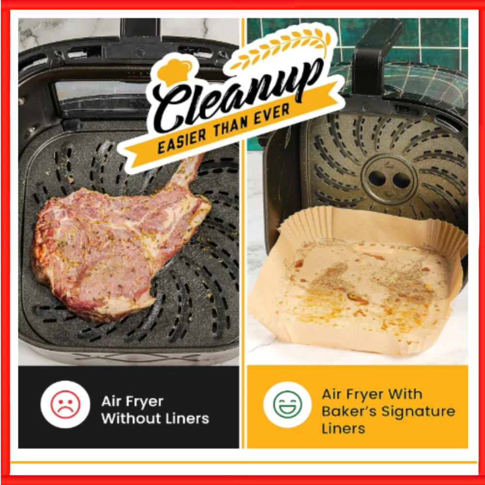 Air Fryer Paper Liners, 120Pcs Air Fryer Disposable Liners, Non-Stick and Oil...