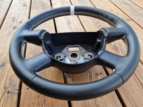 VW T5 VOLKSWAGEN TRANSPORTER MULTIVAN 2007-2009 VOLANTE IN PELLE BIANCO NUOVO - Imagen 10 de 14